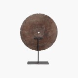TRIBAL SPINNING WHEEL ON STAND RECYCLEWOOD - DECOR OBJECTS